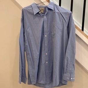 LLBean cotton button down shirt. Wrinkle resistant. Traditional fit